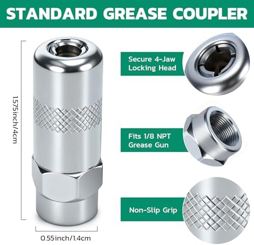 OURU 330PCS Grease Fittings Assortment, SAE & Metric, Grease Gun Couplers