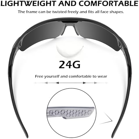 OXG 12 Pack Safety Glasses for Men Women, ANSI Z87.1 Safety Goggles Impact Resistant Protective Eyewear for Work, Outdoor