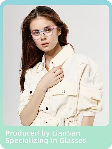 LianSan Oversize Anti-Fog Safety Glasses for Nurses, Z87.1 Certified Goggles for Women, Square UV Protection
