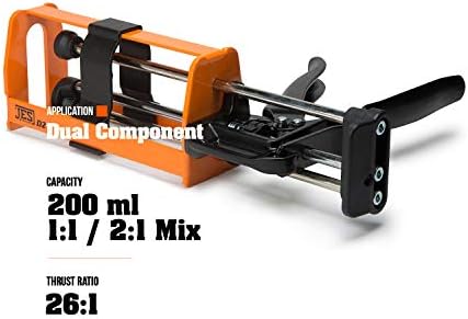 200 ml (1:1 and 2:1) 26:1 High Thrust Dual Component Cartridge Gun