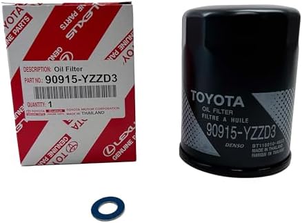 Genuine Oil Filter 90915-YZZD3 with APSG Drain Plug Washers | 3 PACK | Compatible with Toyota/Lexus vehicles