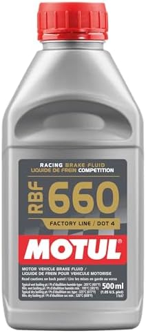 Motul RBF 660 Factory Line Dot-4 100 Percent Synthetic Racing Brake Fluid 500ml (101667)