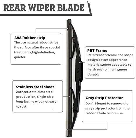 Rear Windshield Wiper Arm & Blade for Hyundai Santa Fe 2001-2006