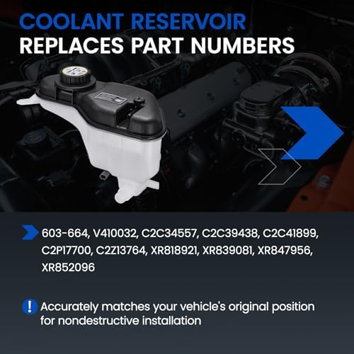 603-664 Engine Coolant Reservoir Tank for Jaguar S-Type/XF/XJ8