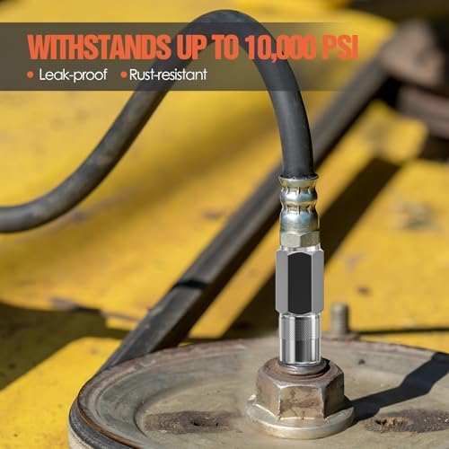 Grease Gun Coupler 4-Pack, 1/8" NPT Standard Grease Gun Tips, 4-Jaw Secure Locking Grease Gun Fittings, Durable Grease Coupler Nozzle, Grease Coupling Ends for Most Grease Guns and Zerk Fittings