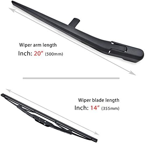 OTUAYAUTO Rear Windshield Wiper Arm Blade Set, Replacement for Jeep Liberty 2008-2012 Vehicles - Replacement OEM 68034341AD