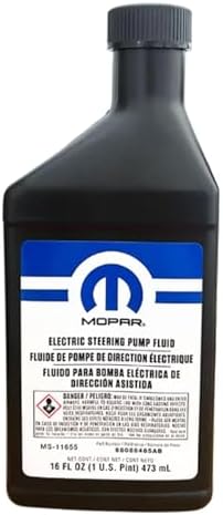 Chrysler Genuine Mopar Fluid 68088485AB Hydraulic Fluid 1 Pint, black