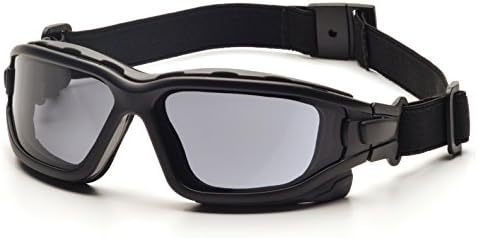 PYRAMEX I-Force Sporty Dual Pane Anti-Fog Goggle, Black Frame/Clear Anti-Fog Lens