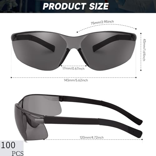 Salfboy Bulk Safety Glasses Tinted, Scratch-Resistant Eye Protection