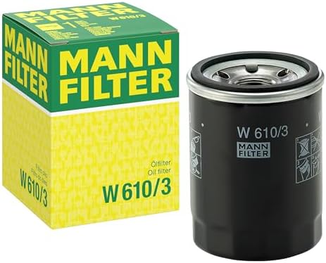 MANN-FILTER W 610/3 Spin-On Oil Filter Compatible With Acura, Honda, Infiniti, Mitsubishi, Nissan, Subaru models