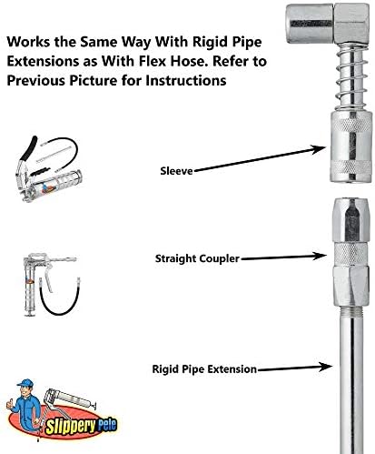 90 Degree Grease Coupler Snaps on to Grease Fittings in Tight Spaces