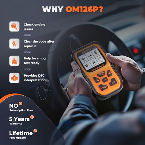 AUTOPHIX OM126P OBD2 Scanner, Check Engine Light Code Reader for OBD2 Cars