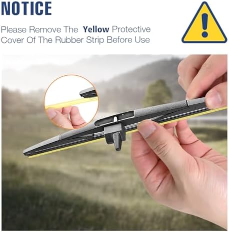 14 Inch Rear Wiper Blade Replacement for Honda Pilot 2015 2014 2013 2012 2011 2010 2009 All-season Rear Windshield Wiper Blade for My Car(14-F)