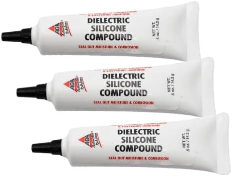 AGS Automotive Solutions Dielectric Silicone Grease – 0.5 oz Tube, Prevents Electrical Faults, Ensures Rust-Free Connections, Automotive Lubricant (Pack of 3)
