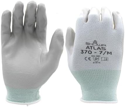 SHOWA Atlas 370B Professional Nitrile Work Gloves,for Landscaping, Gardening & Assembly, General Purpose Gloves