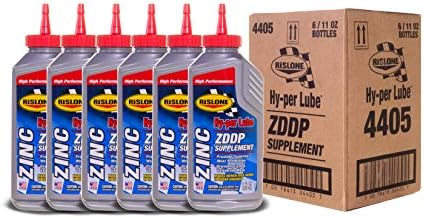 Rislone 4405-6PK Hy-per Lube Zinc ZDDP Supplement, 6-Pack, 11 oz