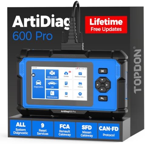 TOPDON ArtiDiag600 Pro OBD2 Scanner, Car Diagnostic Tool for All Systems
