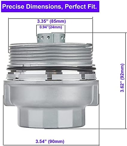 Oil Filter Housing 15620-31060 Oil Filter Housing Cap for Toyota Camry Avalon Highlander 4 Runner Rav4 Sienna Venza Tacoma Lexus 1562031060 15643-31050 917 016