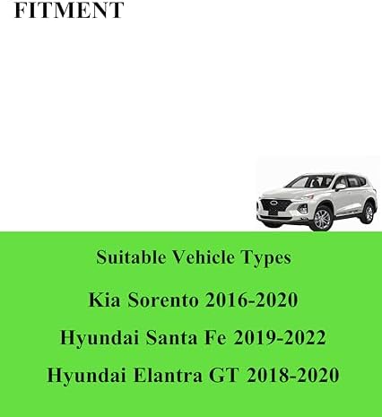3 Wipers Fits Hyundai Santa Fe 2019-2022/Kia Sorento 2016-2020(Set of 3)
