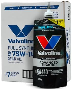 Valvoline Flexfill SAE 75W-140 Full Synthetic Gear Oil 1 QT, Case of 4