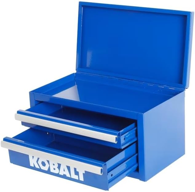 Mini 2-Drawer Blue Steel Tool Box