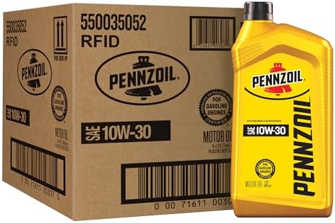 Pennzoil 10W-30 Motor Oil, 1 Quart (6 Pack)