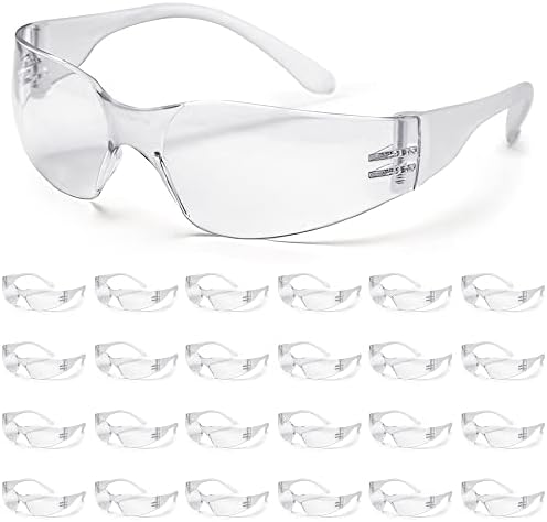 ATERET 144 Pairs Safety Glasses, Scratch Resistant Polycarbonate ANSI Z87.1 Impact Resistant Lens