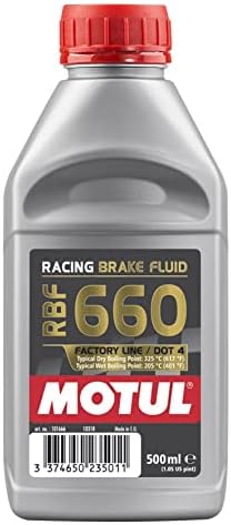 Motul RBF 660 Racing Brake Fluid – DOT 4, 100% Synthetic Racing Brake Fluid - 500ml Bottle (101667)
