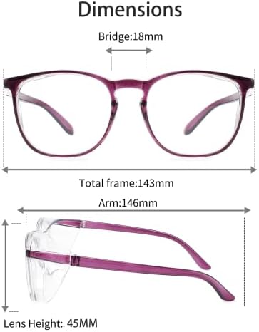SQIMZAR Safety Glasses Goggles For Women Nurses Protective Eyewear,Anti Fog Safety Goggles