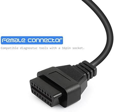 FOXWELL OBD2 OBD II 16Pin Male to Female Diagnostic Extension Convert Cable Adapter 1m/ 39inch