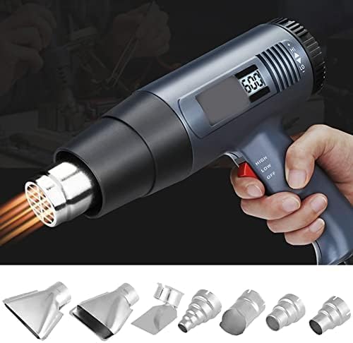 7pcs 35-40mm Heat Gun Nozzles Kit Stainless Steel Hot Air Soldering Station Replacement Parts for Repair Tool Accessory 1500-2000W