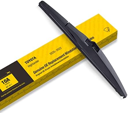 Rear Wiper Blade 10 inch, Automotive Replacement for Toyota Highlander 2020-2022 Back Windshield Wiper Blades(10-A)
