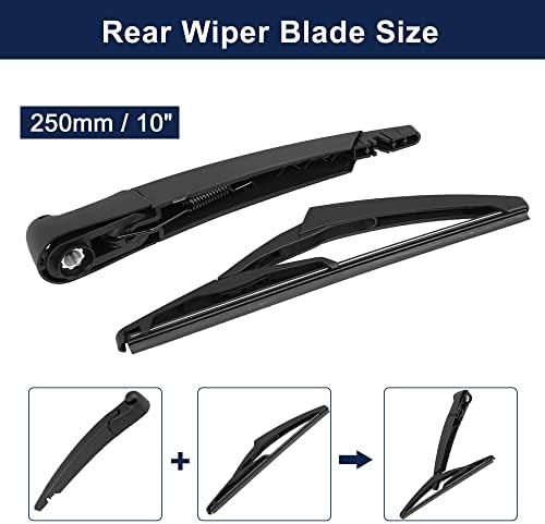 X AUTOHAUX Rear Windshield Wiper Blade Arm Set for Mini Countryman R56 R60