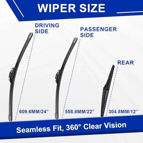 KAIYI 3 Windshield wipers Compatible with Toyota Land Cruiser 2008-2021