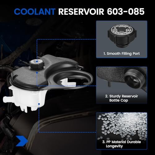 603-085 Engine Coolant Reservoir Tank for Jaguar X-Type 01-08