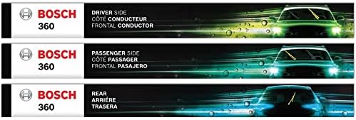 BOSCH B36005 360 Beam Wiper Blade Set - Front (2) + Rear (1) - 28"/28"/11"