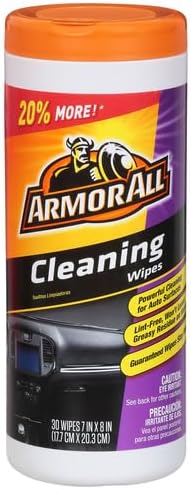 Armor All Interior Car Cleaning Wipes, Car Wipes for Dirt and Dust, 30 Count (Pack of 2)