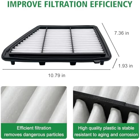 Capume 2PCS Cabin Engine Air Filter Kits Fits for CR V CRV CR-V 2.4L 2018-2019, 2017-2022 CRV 1.5L, 2016-2020 Civic 1.5L, Replacement for CF11182, 80292TF0G01, CA12259, 17220-5PH-A00