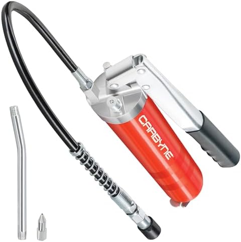 Carbyne Grease Gun, Lever Handle, 8000 PSI, Heavy-Duty Steel Barrel