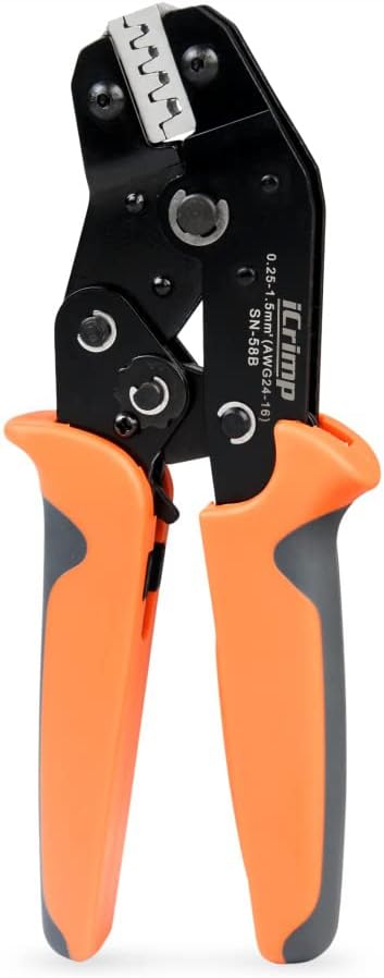 iCrimp SN-58B Ratchet Crimper 0.25-1.5mm² AWG24-16 for Dupont,TE,JST,Molex Terminal