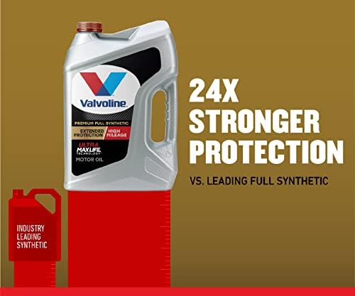 Valvoline Extended Protection High Mileage with Ultra MaxLife Technology 5W-30 Full Synthetic Motor Oil 5 QT (Pack of 2)