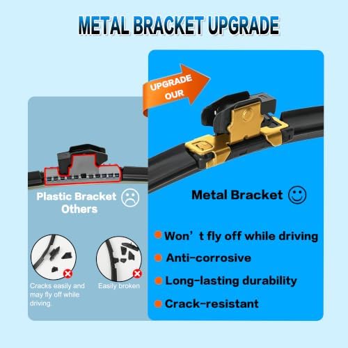 GSPSCN Windshield Wiper Blades for Mazda CX-7 CX7 2007-2012 (Pack of 3)