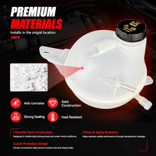 Engine Coolant Overflow Reservoir Tank with Cap Compatible with Ford Transit-150 Transit-250 Transit-350 2015-2019, Coolant Recovery Expansion Tank, Replaces BK2Z-8A080-B, Direct Replacement