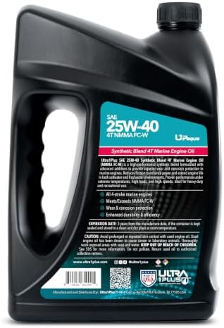 SAE 25W-40 Marine Engine Oil 4-Stroke Synthetic Blend Outboard 2 Gallons