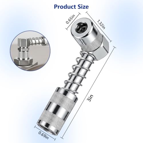 Grease Gun Tips, Quick Lock Grease Coupler Double Handles, 10Pcs