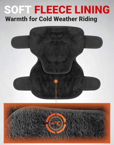 Winter Motorcycle Knee Pads Fleece-Lined Shin Guards Knee Armor