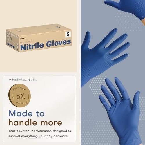 Supmedic SUP Exam Plus® Nitrile Gloves, Powder-Free Disposable Med Blue