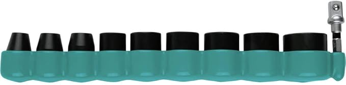 Makita E-01672 Impact XPS® 10 Pc. 3/8" Drive 6-Point SAE Impact Socket Set w/Standard Socket Adapter