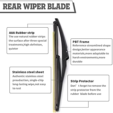Rear Windshield Wiper Blade Replacement for Jeep Renegade 2015-2020