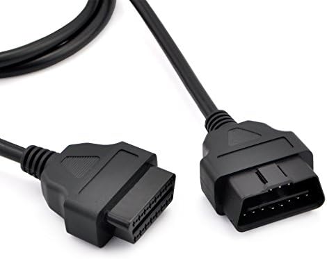 iKKEGOL 5ft 150cm 1.5M OBD-II OBD2 16 Pin Auto Car Male to Female Extension Cable Diagnostic Extender Cord Adapter